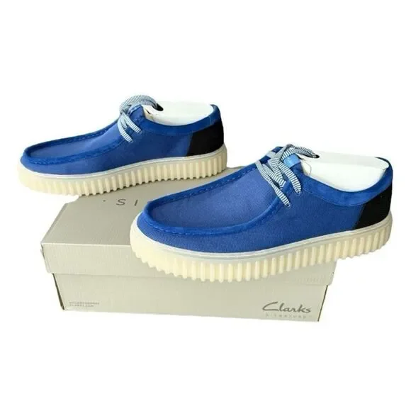 Clarks Torhill Lo Navy Blue Platform Loafers Slip on Men’s 11.5 New - Picture 6 of 12